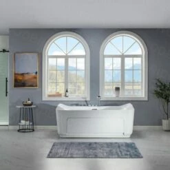 1 Person Freestanding Massage Hydrotherapy Bathtub Tub Hot Tub Spa, With Inline Heater. BTS-0092 -Woodbridgebath Shop 5f686d022ec04 thumb 600x600