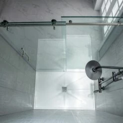 WOODBRIDGE Frameless Shower Doors 44-48" Width X 76"Height With 3/8"(10mm) Clear Tempered Glass In Brushed Nickel Finish -Woodbridgebath Shop 5f687f9a4a21b thumb 600x600