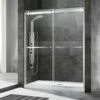 WOODBRIDGE Frameless Shower Doors 56-60" Width X 76"Height With 3/8"(10mm) Clear Tempered Glass, 2 Ways Opening & Double Sliding In Brushed Nickel Finish -Woodbridgebath Shop 5f6b168791e73 thumb 600x600