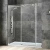 WOODBRIDGE Frameless Shower Doors 68-72" Width X 76"Height With 3/8"(10mm) Clear Tempered Glass In Brushed Nickel Finish -Woodbridgebath Shop 5f6c130484759 thumb 600x600