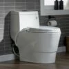 WOODBRIDGE T-0042 One Piece 1.1GPF/1.6 GPF Dual Flush Elongated Toilet With Non-Electric Toilet Seat In White -Woodbridgebath Shop 5f6d4d37b2b1d thumb 600x600