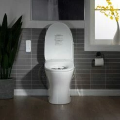 WOODBRIDGE T-0044 One Piece 1.1GPF/1.6 GPF Dual Flush Elongated Toilet With Advance Smart Bidet Bidet In White -Woodbridgebath Shop 5f6d58e803457 thumb 600x600