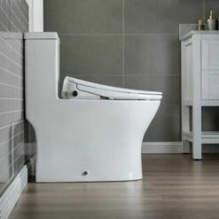 WOODBRIDGE T-0044 One Piece 1.1GPF/1.6 GPF Dual Flush Elongated Toilet With Advance Smart Bidet Bidet In White -Woodbridgebath Shop 5f6d58ecec64c thumb 600x600