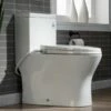 WOODBRIDGE T-0045 Modern One Piece Elongated High Effiency Toilet With Manual Operated Soft-Closed Toilet Seat, White