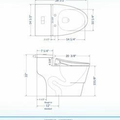WOODBRIDGE T-0047 One Piece 1.1GPF/1.6 GPF Dual Flush Elongated Toilet With Advance Smart Bidet Toilet In White -Woodbridgebath Shop 5f6d603967867 thumb 600x600