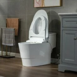 WOODBRIDGE T-0047 One Piece 1.1GPF/1.6 GPF Dual Flush Elongated Toilet With Advance Smart Bidet Toilet In White -Woodbridgebath Shop 5f6d603a88bb8 thumb 600x600