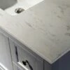Sydney 60"Bathroom Vanity With Engineered Marble White Carrara Color Top 8" Faucet Holes |Double Rectangle Undermount Sinks|2 Soft Closing Doors And 4 Full Extension Dovetail Drawers|Grey Vanity Color -Woodbridgebath Shop 5f801d188ae7c thumb 600x600