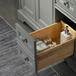 WOODBRIDGE London 48"Bathroom Vanity With Engineered Marble White Carrara Color Top 8" Faucet Holes | Rectangle Undermount Sink |2 Soft Closing Doors And 6 Full Extension Dovetail Drawers |Grey Vanity Color | -Woodbridgebath Shop 5f83d0d765f84 thumb 600x600