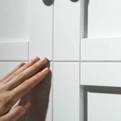 Sydney 48" Inch Solid Wood Bathroom Vanity With White Solid Surface Vanity Top 8" Faucet Holes| 2 Soft Closing Doors And 4 Full Extension Solid Wood Dovetail Drawers | White Vanity Color | -Woodbridgebath Shop 5f841100ed645 thumb 600x600