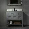 Sydney 36" Bathroom Vanity With Authentic Italian Carrara Marble Top 8" Faucet Holes | Rectangle Undermount Sink | 2 Soft Closing Doors And 2 Full Extension Dovetail Drawers |Two Drawers On The Right -Woodbridgebath Shop 5f8664e6e89ee thumb 600x600