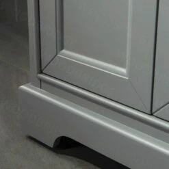 WOODBRIDGE London 60"Bathroom Vanity With Engineered Marble White Carrara Color Top 8" Faucet Holes|Double Rectangle Undermount Sinks|4 Soft Closing Doors And 3 Full Extension Dovetail Drawers|Grey Vanity Color -Woodbridgebath Shop 5f8805549ba7c thumb 600x600