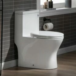 WOODBRIDGEBath T-0031 WOODBRIDGE T-0031 Short Compact Tiny One Piece Toilet With Soft Closing Seat, Small Toilet(2 -Pack) -Woodbridgebath Shop 5f9fd24beca7a thumb 600x600