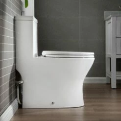 WOODBRIDGEBath T-0031 WOODBRIDGE T-0031 Short Compact Tiny One Piece Toilet With Soft Closing Seat, Small Toilet(2 -Pack) -Woodbridgebath Shop 5f9fd250d6c53 thumb 600x600