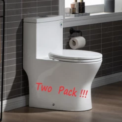 WOODBRIDGEBath T-0031 WOODBRIDGE T-0031 Short Compact Tiny One Piece Toilet With Soft Closing Seat, Small Toilet(2 -Pack) -Woodbridgebath Shop 5f9fd2529f7f5 thumb 600x600