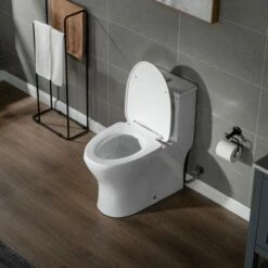 WOODBRIDGE Moder Design, Elongated One Piece Toilet Dual Flush 1.0/1.6 GPF,with Soft Closing Seat, White, T-0032(2 -Pack) -Woodbridgebath Shop 5f9fd3f2c2aa8 thumb 600x600