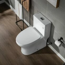 WOODBRIDGE Moder Design, Elongated One Piece Toilet Dual Flush 1.0/1.6 GPF,with Soft Closing Seat, White, T-0032(2 -Pack) -Woodbridgebath Shop 5f9fd3f2d99f3 thumb 600x600