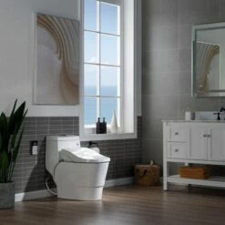 WOODBRIDGEE T-0008 Luxury Bidet Toilet, Elongated One Piece Toilet With Advanced Bidet Seat, Chair Height, Smart Toilet Seat With Temperature Controlled Wash Functions And Air Dryer -Woodbridgebath Shop 5fa10e472fb0a thumb 600x600