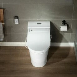 WOODBRIDGE Toilet & Bidet Luxury Elongated One Piece Advanced Smart Seat With Temperature Controlled Wash Functions And Air Dryer, Toilet With Bidet. T-0737, Bidet & Toilet -Woodbridgebath Shop 5fa10ea25236f thumb 600x600
