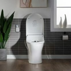 WOODBRIDGE Luxury, Elongated One Piece Toilet With Advanced Bidet Seat, T-0022, White -Woodbridgebath Shop 5fa11a8dbddb3 thumb 600x600