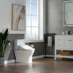 WOODBRIDGE Luxury, Elongated One Piece Toilet With Advanced Bidet Seat, T-0022, White -Woodbridgebath Shop 5fa11a8de8ab3 thumb 600x600