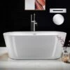 WOODBRIDGE 67" Acrylic Freestanding Bathtub Contemporary Soaking Tub With Chrome Overflow And Drain,White Tub,B0013-C-Drain&O -Woodbridgebath Shop 5fad0b3ba54e9 thumb 600x600