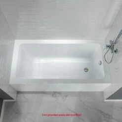 WOODBRIDGE 60-Inch Contemporary Alcove Acrylic Bathtub With Right Hand Drain And Overflow Holes, White -Woodbridgebath Shop 5fdc5f7e9cb94 thumb 600x600