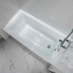 WOODBRIDGE 60-Inch Contemporary Alcove Acrylic Bathtub With Right Hand Drain And Overflow Holes, White -Woodbridgebath Shop 5fdc5f7f29e81 thumb 600x600