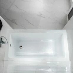 WOODBRIDGE 60-Inch Contemporary Alcove Acrylic Bathtub With Right Hand Drain And Overflow Holes, White -Woodbridgebath Shop 5fdc5f7f618ec thumb 600x600