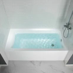 WOODBRIDGE 60-Inch Contemporary Alcove Acrylic Bathtub With Right Hand Drain And Overflow Holes, White -Woodbridgebath Shop 5fdc5f8c0e4a4 thumb 600x600