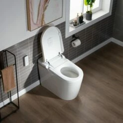 WOODBRIDGE B0980S Intelligent Smart Toilet, Massage Washing, Open & Close, Auto Flush,Heated Integrated Multi Function Remote Control, With Advance Bidet And Soft Closing Seat, White -Woodbridgebath Shop 6041956457c72 thumb 600x600