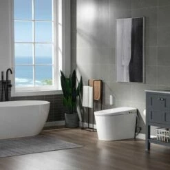 WOODBRIDGE B0980S Intelligent Smart Toilet, Massage Washing, Open & Close, Auto Flush,Heated Integrated Multi Function Remote Control, With Advance Bidet And Soft Closing Seat, White -Woodbridgebath Shop 60419564b7e83 thumb 600x600
