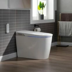 WOODBRIDGE B0980S Intelligent Smart Toilet, Massage Washing, Open & Close, Auto Flush,Heated Integrated Multi Function Remote Control, With Advance Bidet And Soft Closing Seat, White -Woodbridgebath Shop 6041956aef38a thumb 600x600