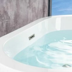 WOODBRIDGE BTA0088 56" Acrylic Freestanding Bathtub Contemporary Soaking Tub With Brushed Nickel Overflow And Drain -Woodbridgebath Shop 609a4790a0c4d thumb 600x600