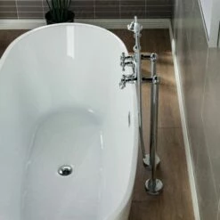 WOODBRIDGE F0017CH Freestanding Clawfoot Tub Filler Faucet With Hand Shower And Hose In Chrome -Woodbridgebath Shop 60a3882e63a2d thumb 600x600