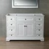 WOODBRIDGE London 48" X 21" Solid Wood Vanities In Grey With Carrara White Marble Top And Rectangle Undermount Vitreous China Sink In White, WOODBRIDGE-4821R-WH -Woodbridgebath Shop 60a779b92e0c5 thumb 600x600