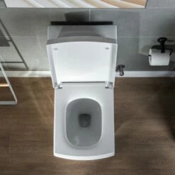 WOODBRIDGE B-0920-A Modern One-Piece Elongated Square Toilet With Solf Closed Seat And Hand Free Touchless Sensor Flush Kit, White -Woodbridgebath Shop 60b9c008982ec thumb 600x600