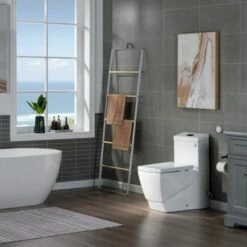 WOODBRIDGE B-0920-A Modern One-Piece Elongated Square Toilet With Solf Closed Seat And Hand Free Touchless Sensor Flush Kit, White -Woodbridgebath Shop 60b9c00da5036 thumb 600x600