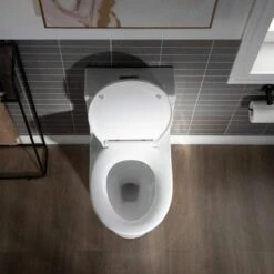 WOODBRIDGE B-0500-A Modern One-Piece Elongated Toilet With Solf Closed Seat And Hand Free Touchless Sensor Flush Kit, White -Woodbridgebath Shop 60b9c06244350 thumb 600x600