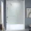 WOODBRIDGE MTDB3458-B, Frameless Hinged Bathtub Shower, 5/16" Tempered Panel, 34" W X 58" H Tub Glass Door In Brushed Nickel Finish, Include Towel Bar -Woodbridgebath Shop 60c2f4055c0b0 thumb 600x600