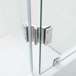 WOODBRIDGE MTDB4958-B, Frameless Hinged Bathtub Shower, 5/16" Tempered Panel, 48-3/8" W X 58" H Tub Glass Door In Brushed Nickel Finish, Include Support Bar -Woodbridgebath Shop 60c84b12c3d68 thumb 600x600