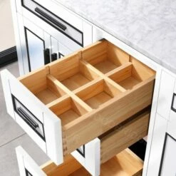 WOODBRIDGE Milan 61” Floor Mounted Single Basin Vanity Set With Solid Wood Cabinet In White, And Carrara White Marble Vanity Top With Pre-installed Undermount Rectangle Bathroom Sink In White, Pre-Drilled 3-Hole For 8-inch Widespread Faucet -Woodbridgebath Shop 60d96d8f071ec thumb 600x600