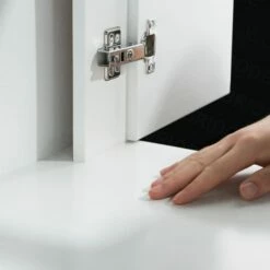 Sydney 60" Inch Solid Wood Bathroom Vanity Base Only | 2 Soft Closing Doors And 4 Full Extension Solid Wood Dovetail Drawers | White Vanity Color -Woodbridgebath Shop 60e280e839059 thumb 600x600