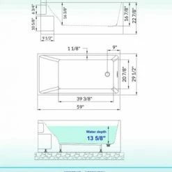 WOODBRIDGE 59" Acrylic Freestanding Bathtub Contemporary Soaking Tub With Brushed Nickel Overflow And Drain,White Tub,B-0081/BTA0081 -Woodbridgebath Shop 60f0fbd59e2bc thumb 600x600