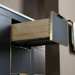 WOODBRIDGE Venice 48"x21"x33" Solid Wood Bath Vanities Side Cabinet In Grey With Gold Trim And Engineered Stone Composite Vanity Top In Carrara White 3 Pre-Drilled Holes For 8-inch Widespread Faucet. -Woodbridgebath Shop 6167c67de1838 thumb 600x600