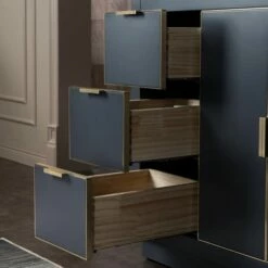 WOODBRIDGE Venice 48"x21"x33" Solid Wood Bath Vanities Side Cabinet In Grey And Gold Trim And Carrara Marble Vanity Top Cabinet With 3 Pre-Drilled Holes For 8-inch Widespread Faucet. -Woodbridgebath Shop 6167c9492fd2c thumb 600x600