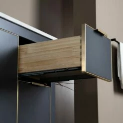 WOODBRIDGE Venice 48"x21"x33" Solid Wood Bath Vanities Side Cabinet In Grey With Gold Trim And Engineered Stone Composite Vanity Top In Fish Belly White With 3 Pre-Drilled Holes For 8-inch Widespread Faucet. -Woodbridgebath Shop 6167cb9734907 thumb 600x600