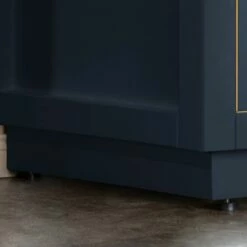 WOODBRIDGE Venice 48"x21"x33" Solid Wood Bath Vanities Side Cabinet In Grey With Gold Trim And Engineered Stone Composite Vanity Top In Fish Belly White With 3 Pre-Drilled Holes For 8-inch Widespread Faucet. -Woodbridgebath Shop 6167cb9c95788 thumb 600x600