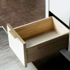 WOODBRIDGE Venice 48"x21"x33" Solid Wood Bath Vanities Side Cabinet In White With Gold Trim And Engineered Stone Composite Vanity Top In Carrara White 3 Pre-Drilled Holes For 8-inch Widespread Faucet. -Woodbridgebath Shop 6167d373e4dc9 thumb 600x600