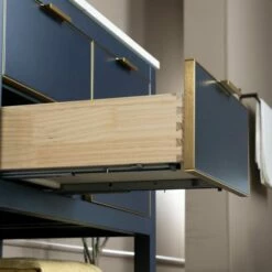 WOODBRIDGE Venice 36"x21"x33" Solid Wood Bath Vanities Side Cabinet In Grey And Gold Trim And Carrara Marble Vanity Top Cabinet With 3 Pre-Drilled Holes For 8-inch Widespread Faucet. -Woodbridgebath Shop 617917f3eeb1f thumb 600x600