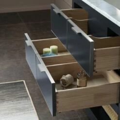 WOODBRIDGE Venice 42"x21"x33" Solid Wood Bath Vanities Side Cabinet In Grey And Brushed Nickel Trim And Carrara Marble Vanity Top Cabinet With 3 Pre-Drilled Holes For 8-inch Widespread Faucet. -Woodbridgebath Shop 617a491de256b thumb 600x600